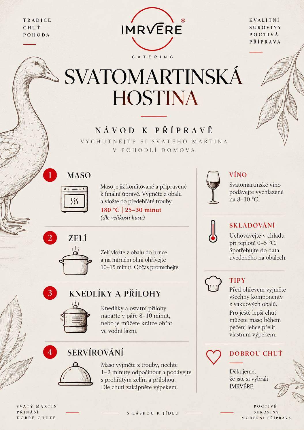Ukázka návodu k přípravě svatomartinské hostiny